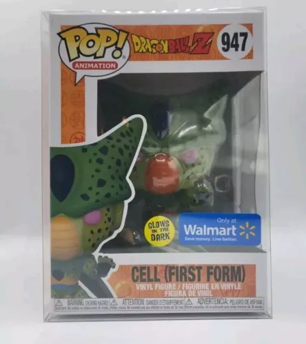 Funko Pop Dragon Ball Z Cell (Primera Forma) Brilla en la Oscuridad Exclusivo de Walmart