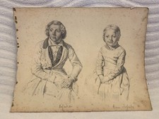 Rare Original Artist Sketch Max Wolf 1824-1901 Biedermeier Pencil