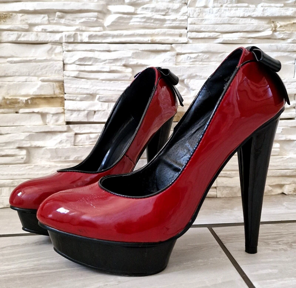 Dark red clearance heels uk
