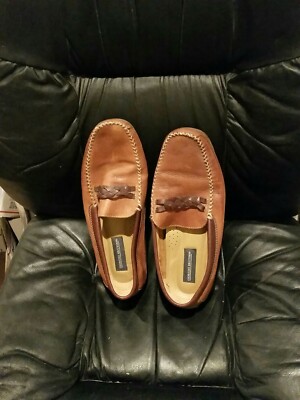 Giorgio Brutini Two-Tone Brown Leather Slip-On Loafers GIORGIO BRUTINI Men main image 2