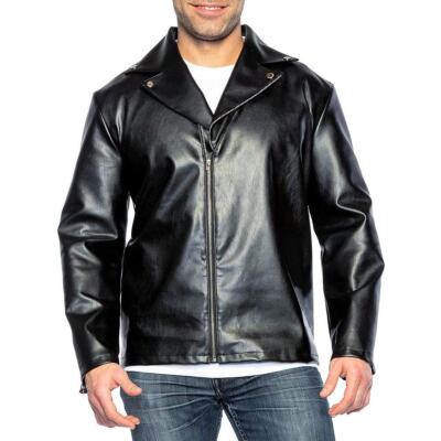 NWT 50s Greaser Costume Leather Biker Jacket and Sunglasses Set