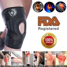 Knee Sleeve Compression Brace Support Meniscus Sport Joint Pain Arthritis Relief