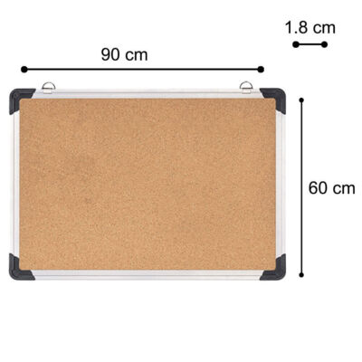 Lavagna In Sughero Bi-Office 90x60 Cm - Cornice Legno, Pannello Auto-Rigenerante, Colore Pino - Foto 3