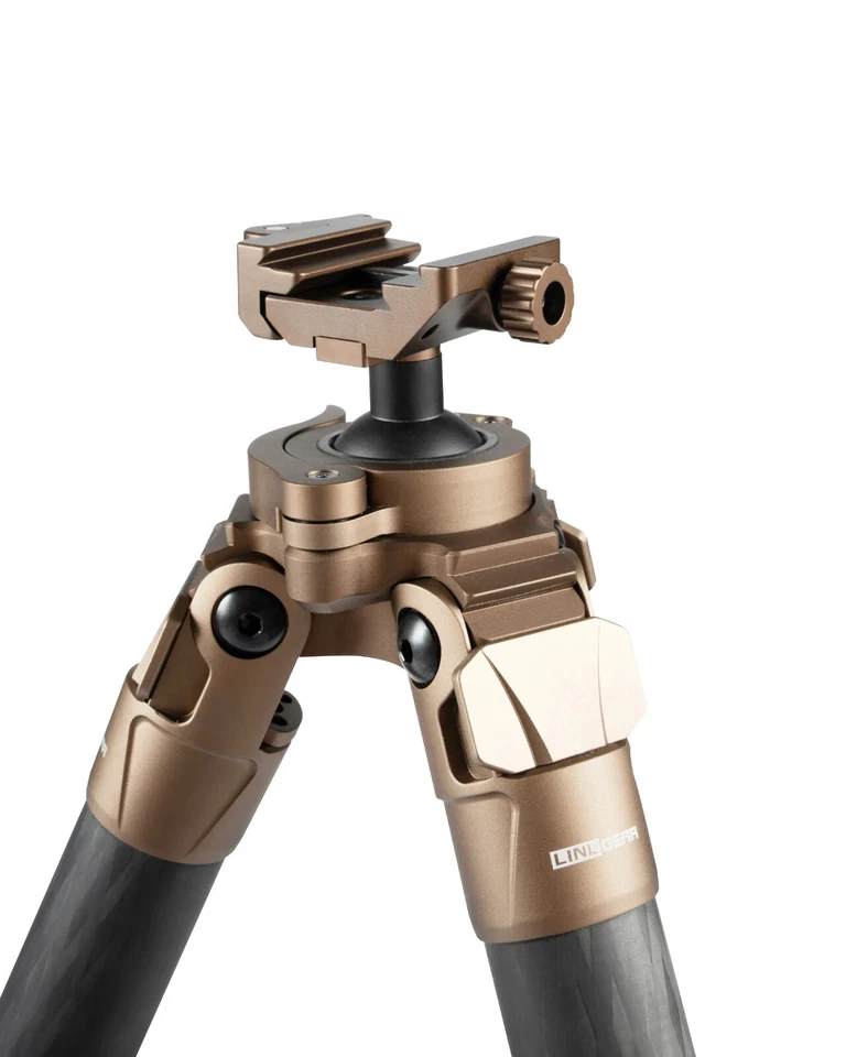 Linkogear Carbon Fiber Tripod – Picatinny/Arca, 64" Max, 66lb Capacity - Brown - Image 4 of 4