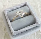 2CT Herat Cut Lab-Created Diamond 14k Yellow Gold Finish Wedding Ring For Womens