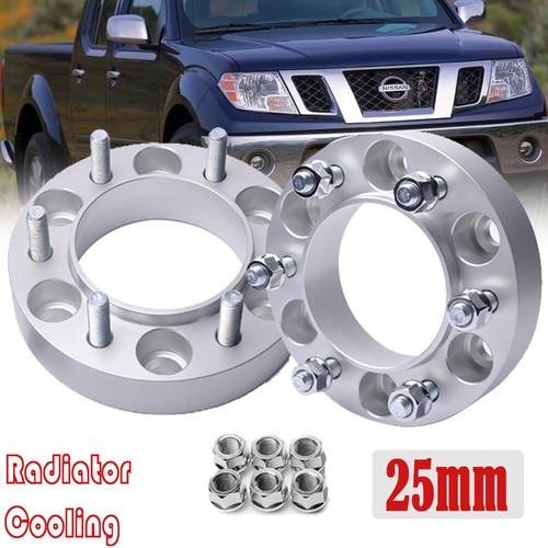 2x 25mm Wheel Spacers 12x1.25 For Nissan Navara D40 NP300 66.1mm 6x114