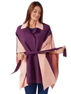BADGLEY MISCHKA ROSA & LILA JACKE SCHAL CAPE PONCHO CARDIGAN GR. L XL 3XL*