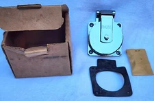 Vintage Bell System Stainless Phone Inlet Waterproof Marine Boat Residential NOS