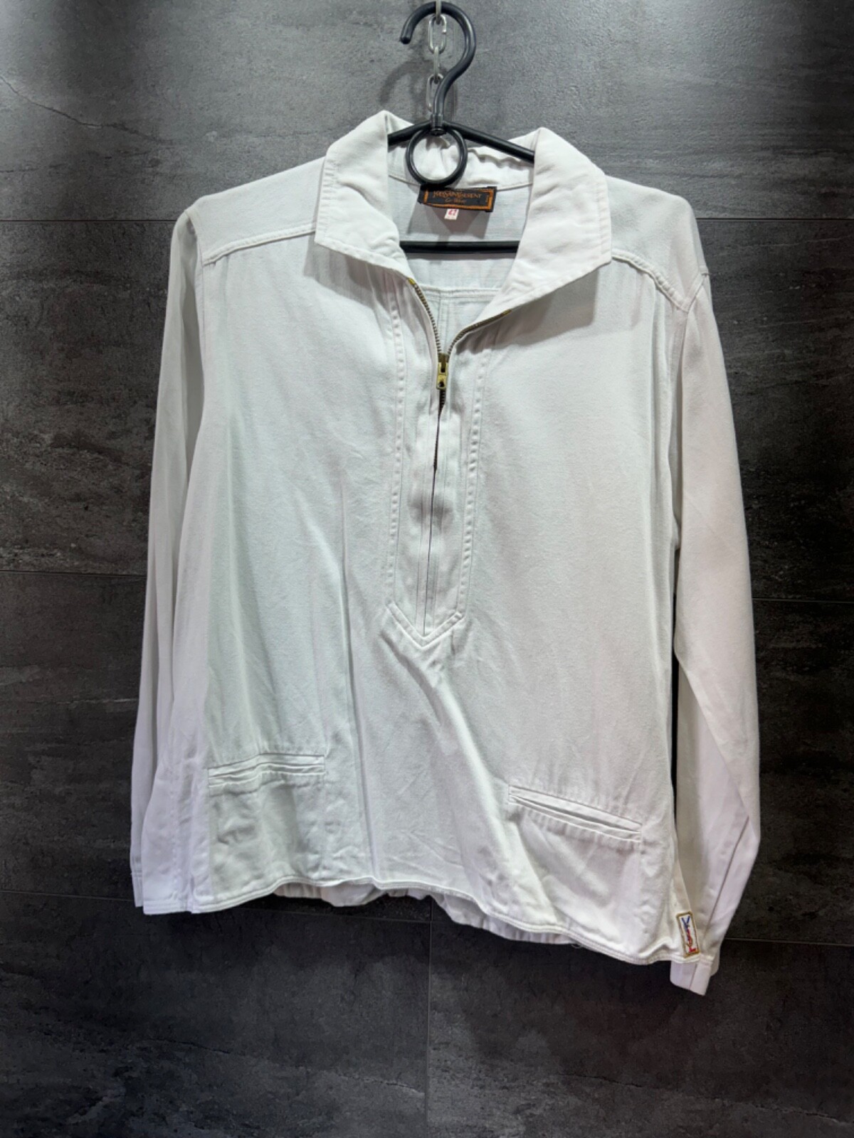 Camicia vintage Yves Saint Laurent YSL donna con cerniera rara taglia M