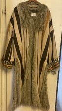 Etro Milano Embroidered Faux Fur Women’s Coat Size Us 10 It46 90% Wool 9% Silk