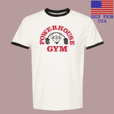 Powerhouse GYM Men's Ringer Black Size S-3XL
