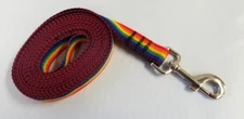  Rainbow Dog Leash Long Obedience Recall Foot Feet Training Lead 6' 15'