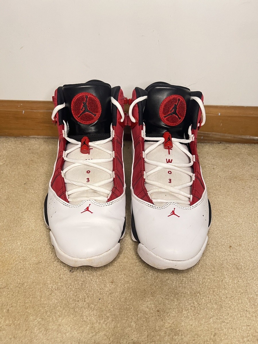 Jordan Men\'s 6 Rings \'White Carmine\' SZ 11.5 (322992-106) Amazon.com | Jordan Mens 6 Rings 322992 106 Carmine - Size 9  main image 2