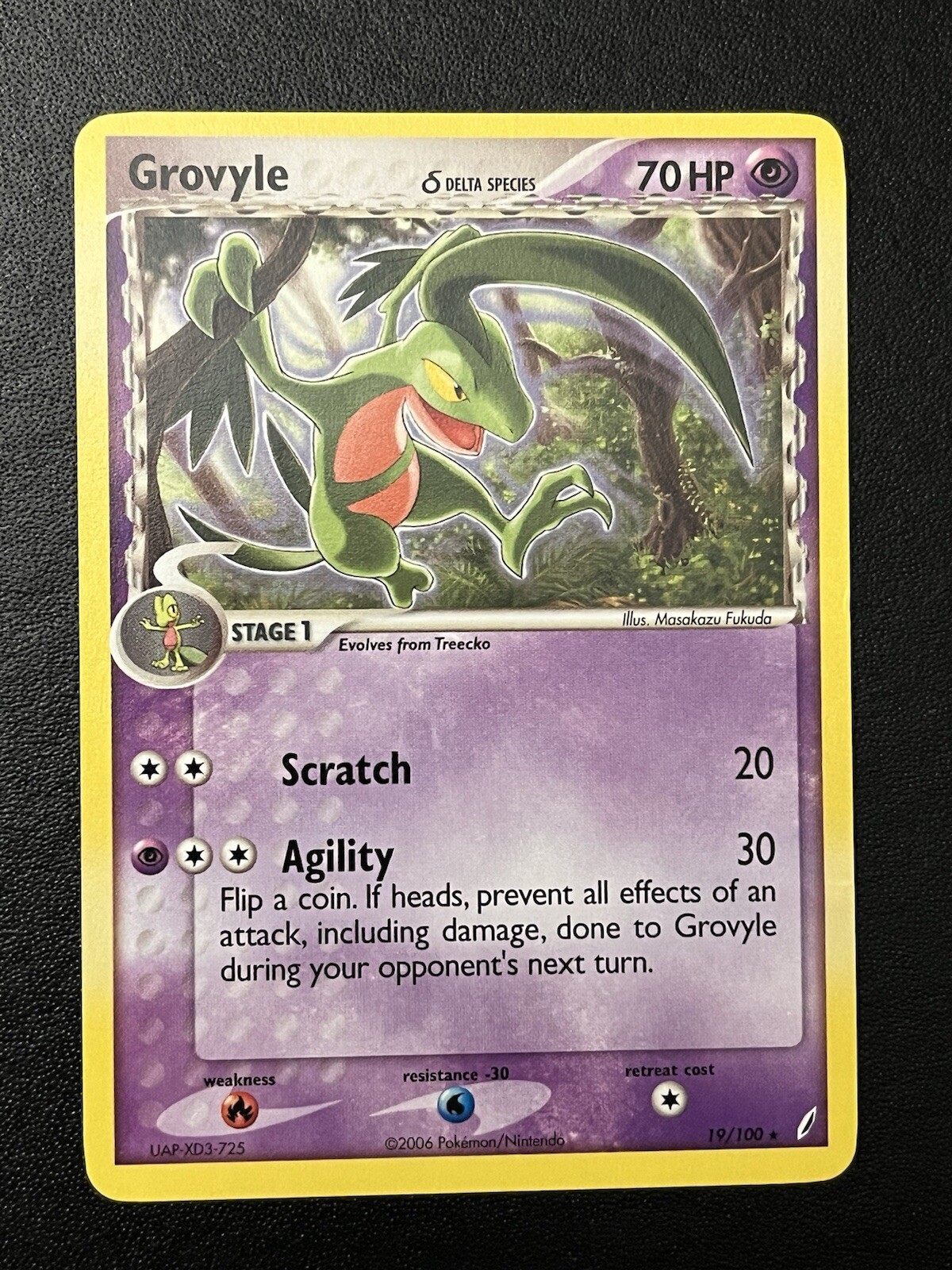 MP Grovyle 19/100 Non Holo Rare - Crystal Guardians  - Vintage Pokemon Card