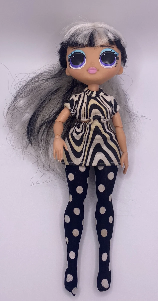 MGA Lol Surprise OMG Lights Groovy Babe Black And White Hair 9 Doll