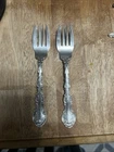 2 Gorham Strasbourg Sterling Silver 6 3/8" Salad Fork No Monos.