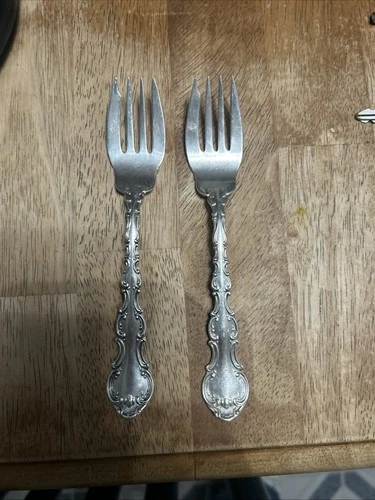 2 Gorham Strasbourg Sterling Silver 6 3/8" Salad Fork No Monos.