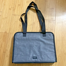 Thirty-One Women's Charcoal Crosshatch Get Creative Caddy Organizer Tote Handbag