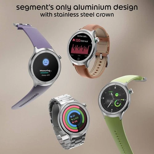 MOTOROLA moto watch Smartwatch (Matte Silver / Matte Silver band Strap, Free Siz - Picture 6 of 12