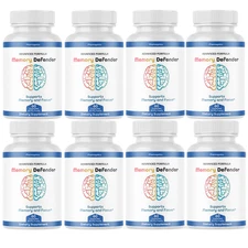 Memory Defender- Memory & Focus Dietary Supplement, Advanced Formula-8 Bottles