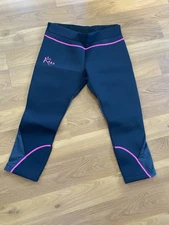 Kutting Weight Black pink Neoprene Heat Capris Joggers Workout Sauna Pans L