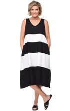 Tulip Clothing Stella Womens Dress in Multi Cotton Gauze