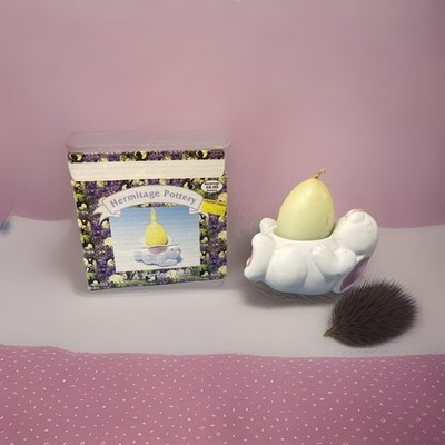 Vintage HERMITAGE POTTERY Easter Bunny Egg Candle Holder
