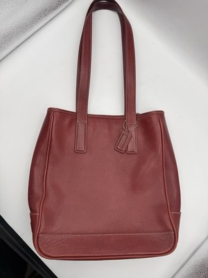Coach Vintage Red Leather Hampton Lunch Tote Bag 7776 Used | eBay