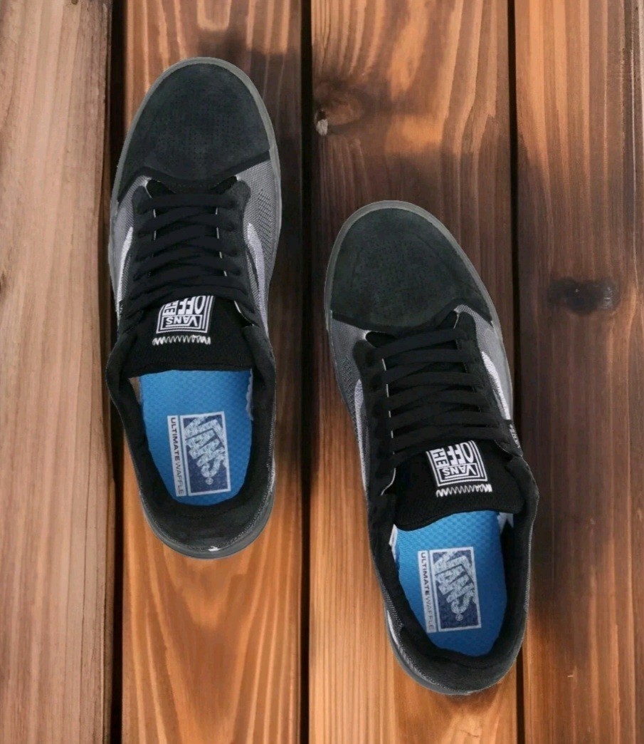VANS EVDNT ultimate waffle Duo Black White NEW men's 12 skate performance image 3