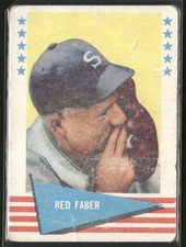 1961 Fleer Baseball Greats (F418-3) #24 Red Faber (low grade:Auth-GD)