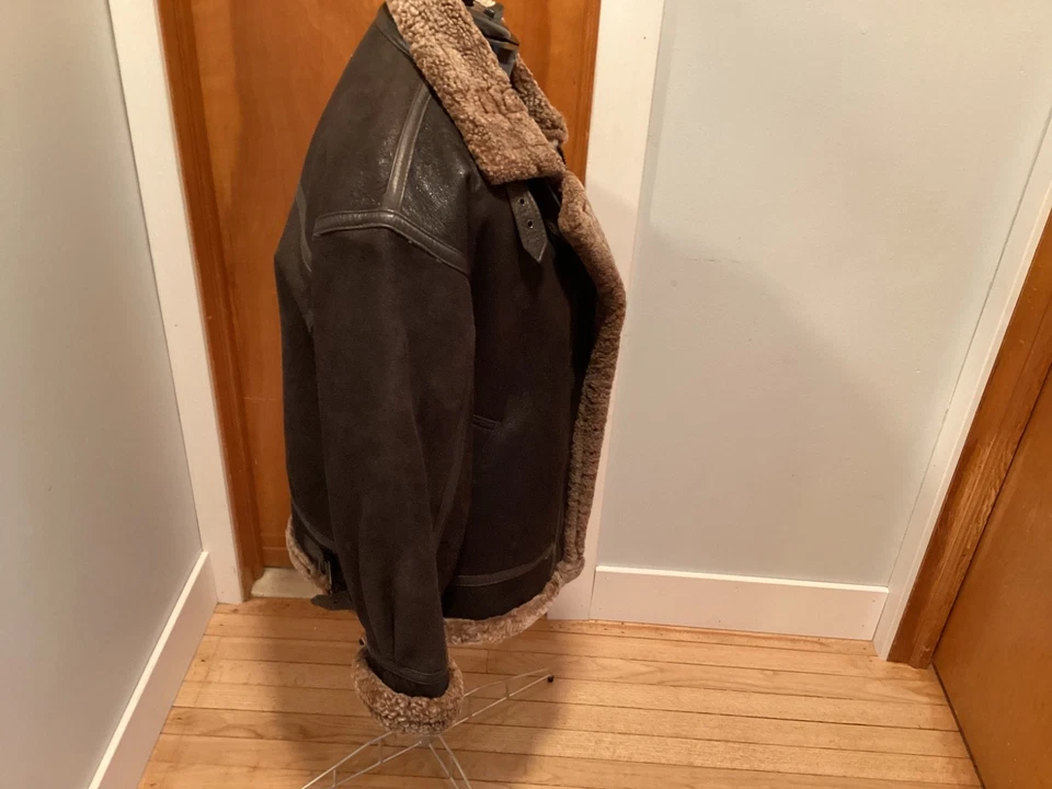 vintage custom made sheepskin jacket very good condition - Image 2 of 4