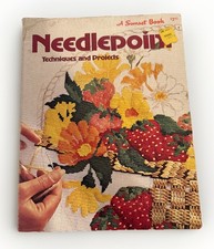 16 Patterns Sunset Needlepoint Techniques  Projects Book Vintage 1977
