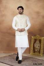 3 Pc Mens Traditional Bollywood Eid Ramadan Wear Kurta Payjama Dress From India