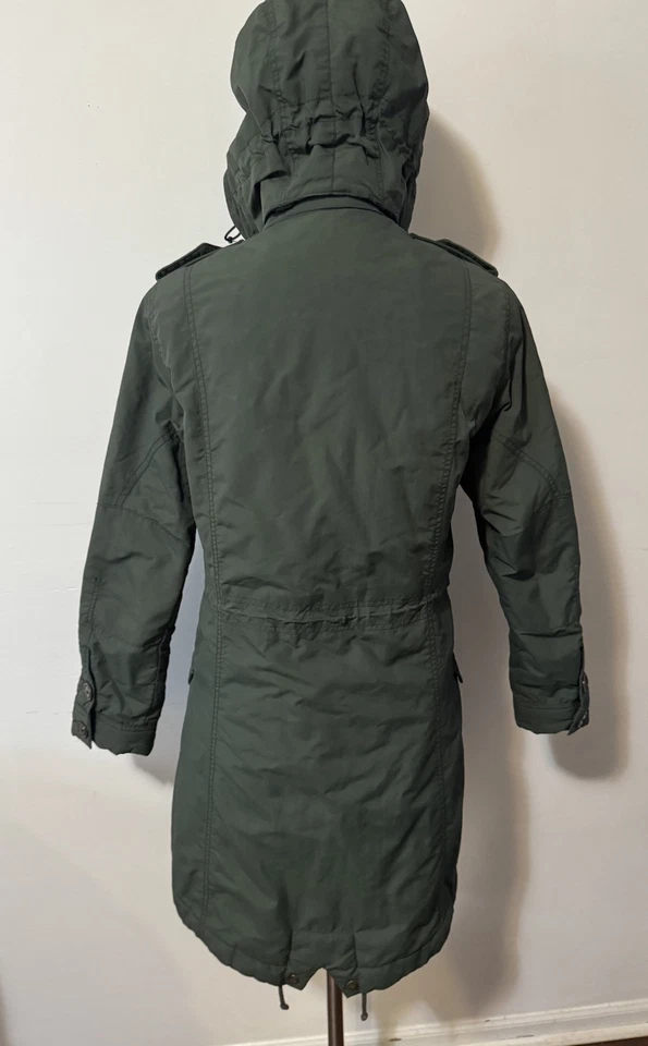Chaqueta Parka Larga Verde I. Spiewak & Sons Para Mujer Talla M Foto 3 de 4