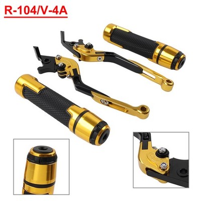 Set Lenkergriffe + Kupplungshebel Bremshebel für Yamaha YZF R1 R6S Gold