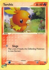 Torchic 74/109 Reverse Holo — Fiery Chick Starter from EX Ruby & Sapphire