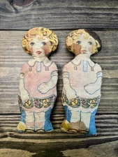 Set Of 1800's 10" Rag Dolls