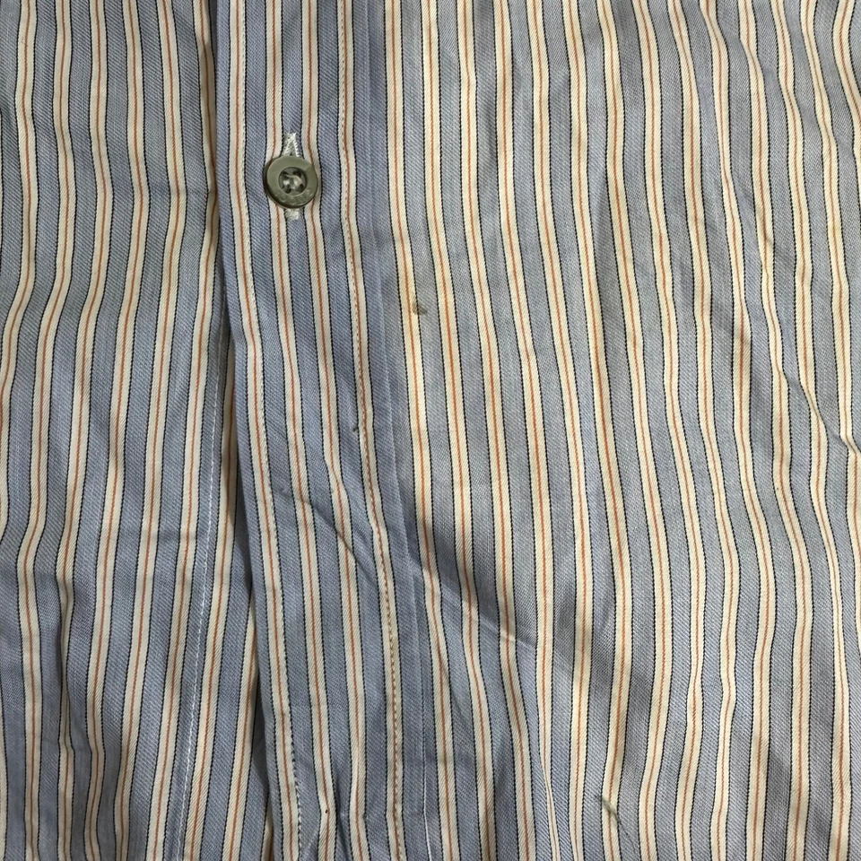Gucci Mens Long Sleeve Dress Shirt Made in Italy Size 41/16 Striped *Flaw* - Image 3 of 4