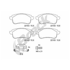 Satz Bremsbeläge Bremsklötze hinten für Renault Talisman LP KP | 26251538