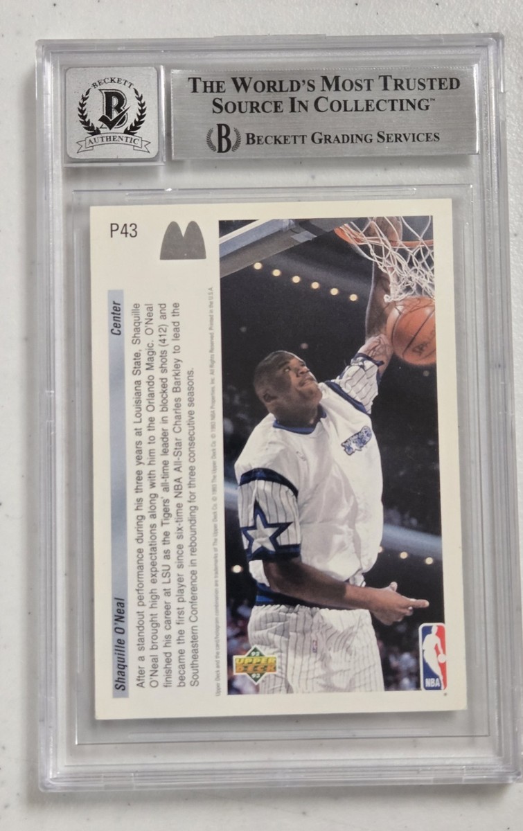 その他 NBA Autograph Card Shaquille O'neal Shaquille O'Neal Signed 1992-93 UD McDonald's P43 Rookie Card RC