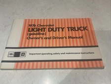 Original 1976 Chevrolet Chevy Light Duty Truck Owners Manual
