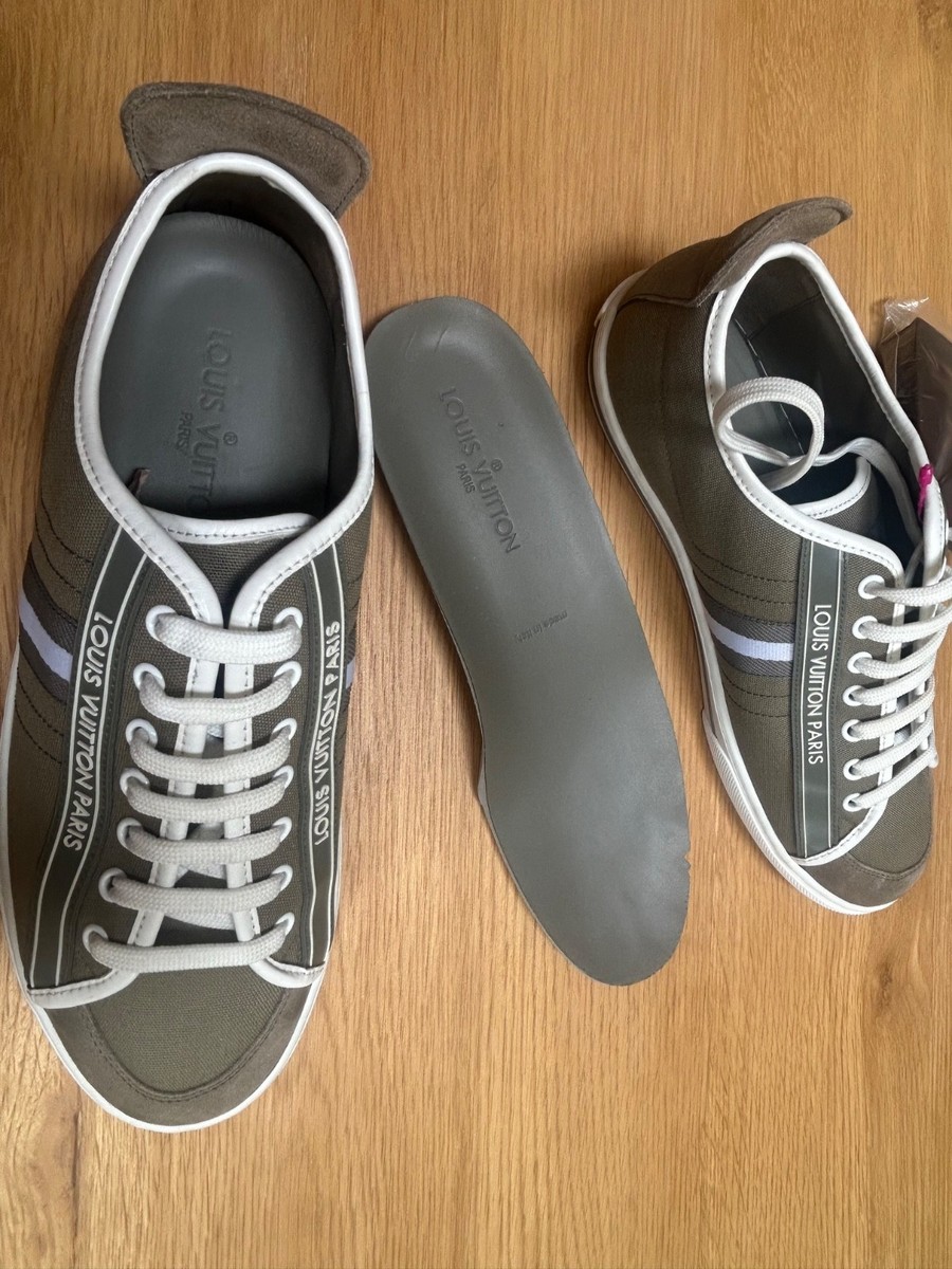 Louis Vuitton LV Sneakers Men's 7.5 (UK 6.5) Khaki Low Top Logo