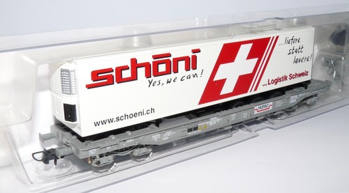 Roco H0 66973 DC ++ Taschenwagen Hupac Schöni der SBB in OVP ++ #S2_227 | Condition: Gebraucht