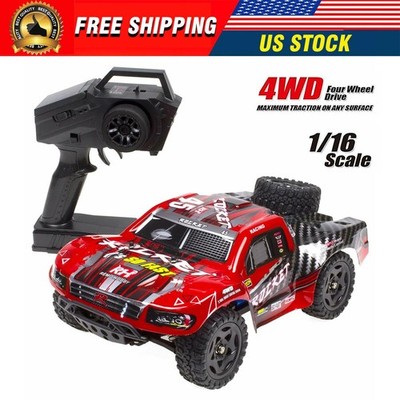 REMO 1/16 RC Truck 4WD High Speed Off-road 2.4G RC Car Short Course Truck Gift