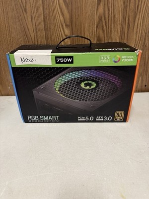 GameMax RGB-750 750W ATX Power Supply 80+ Gold PCIe 5.0 | Open Box