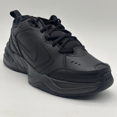 Nike Air Monarch IV Triple Black 415445 001 Mens Size 9 NEW Walking Sneakers