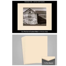 Natural White Museum Board 4 Ply 16x20 100% Cotton Rag Archival 25pk