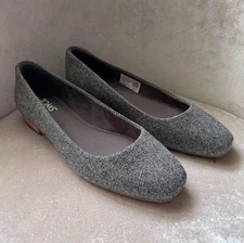 NEW! TOMS Briella Flats in Charcoal Shimmer, Size 6.5