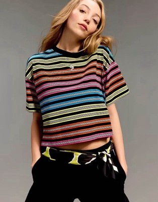 Old Navy x Christopher John Rogers Crop SZ S,M,L,XL T-Shirt Gradient Rainbow