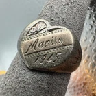 Vtg 1945 WW2 Sterling Silver Manila Souvenir Ring Military Sweetheart Size 6.75